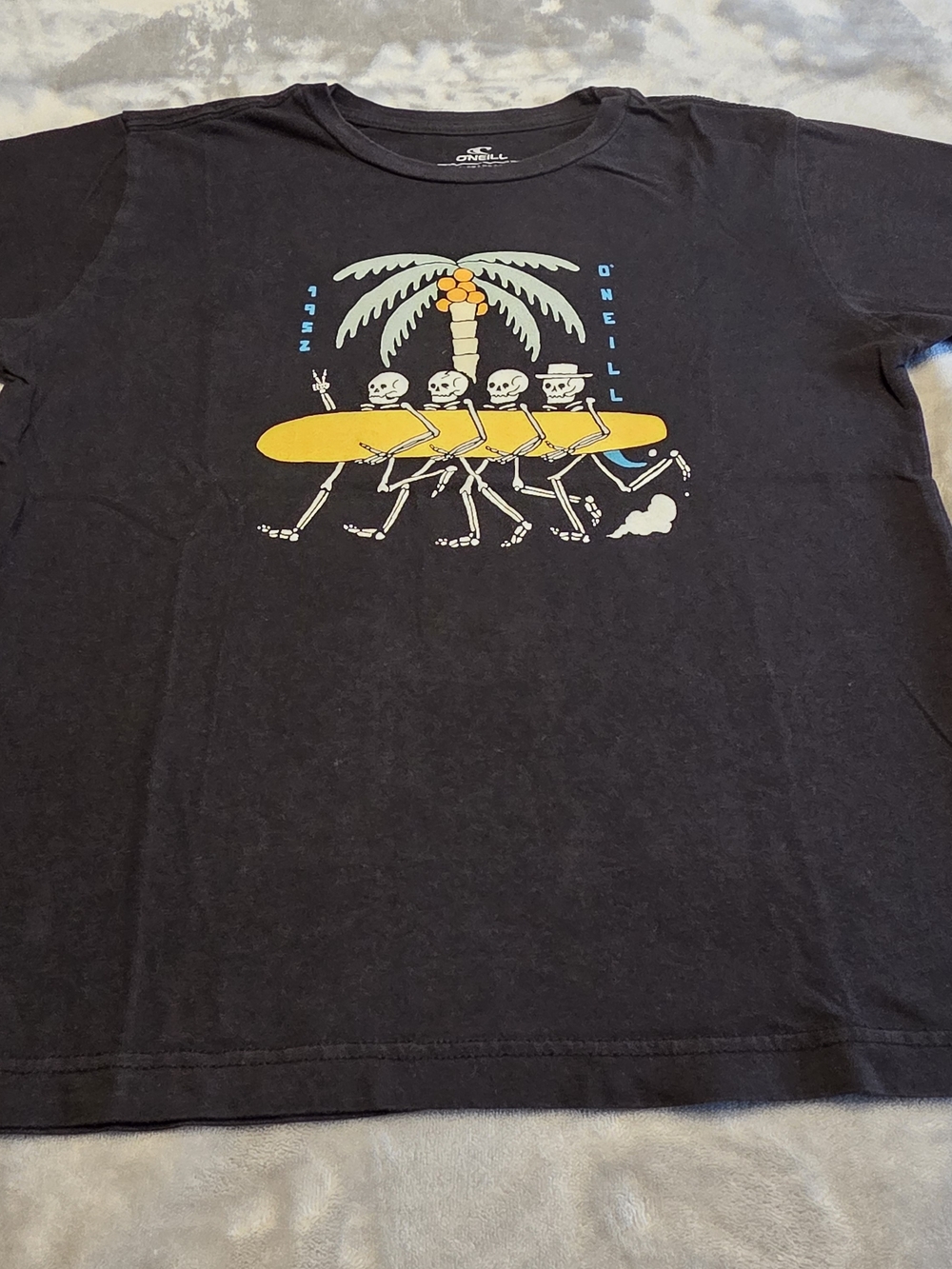 O'Neill Kids Black Graphic Surf Skull Tee